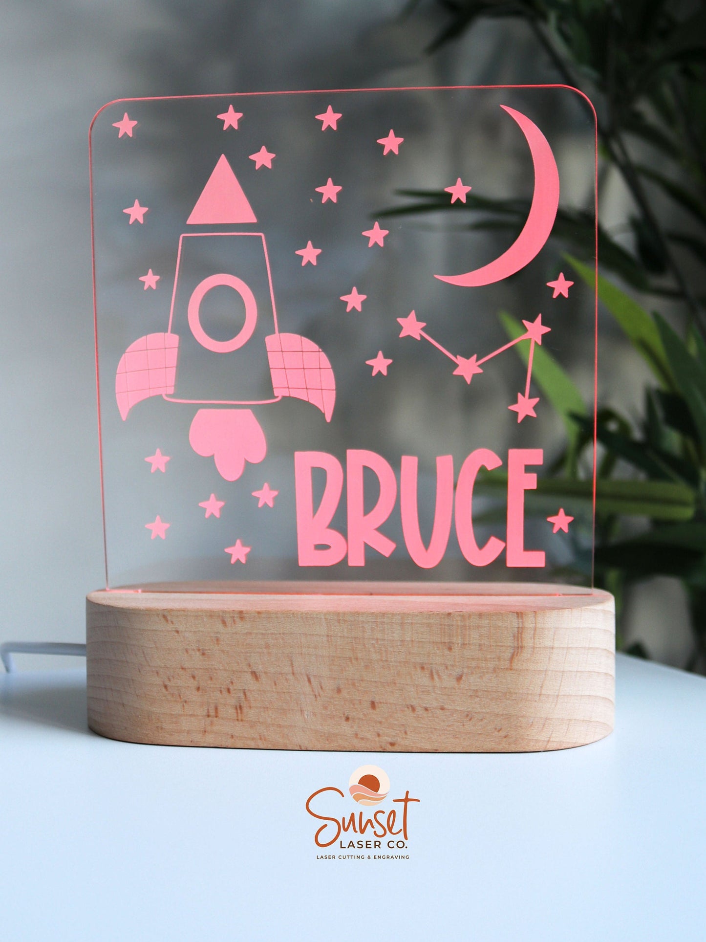 Wooden Space LED Night Light