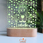 Personalised Night Light - Unicorn Hearts