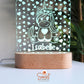 Personalised Night Light - Unicorn Hearts