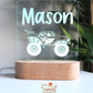 Wooden Personalised Night Light - Monster Truck