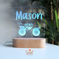 Wooden Personalised Night Light - Monster Truck