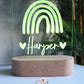 Wooden Personalised Night Light - Rainbow