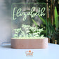 Wooden Personalised Night Light - Floral