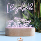 Wooden Personalised Night Light - Floral