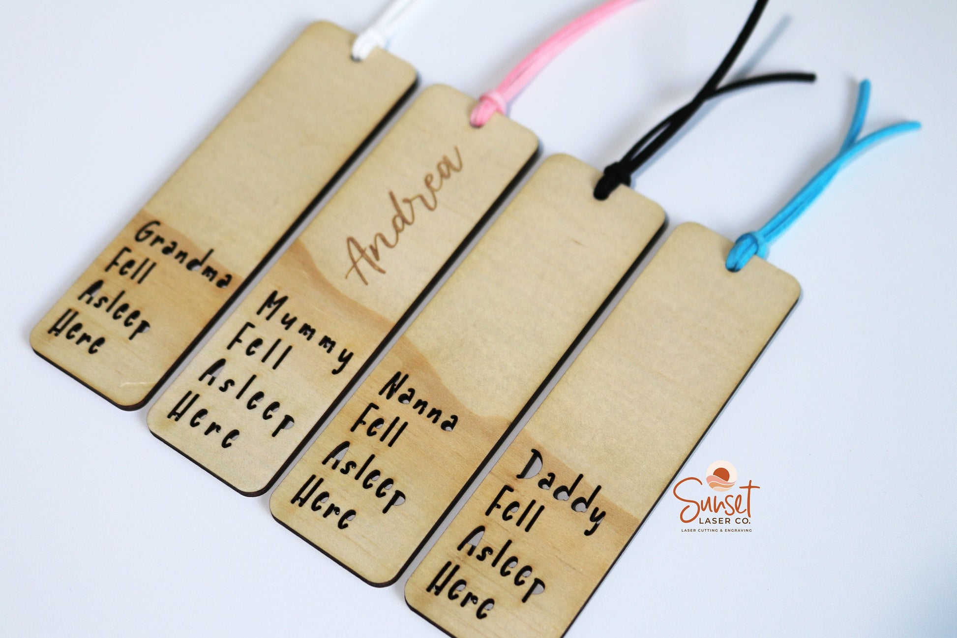 Personalised Wooden Bookmark - Cut Out Phrase