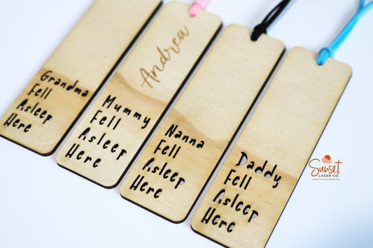 Personalised Wooden Bookmark - Cut Out Phrase
