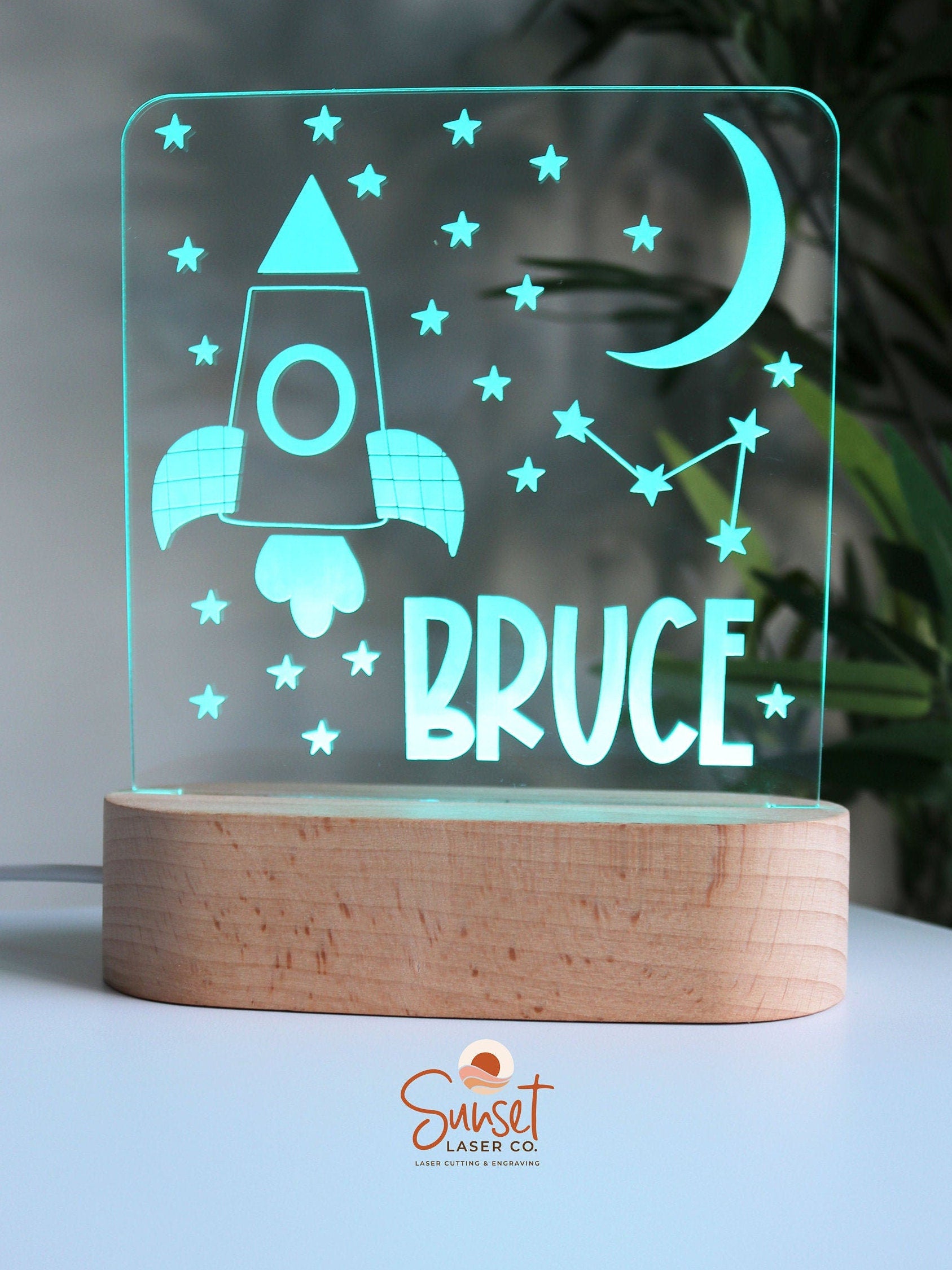 Wooden Space LED Night Light