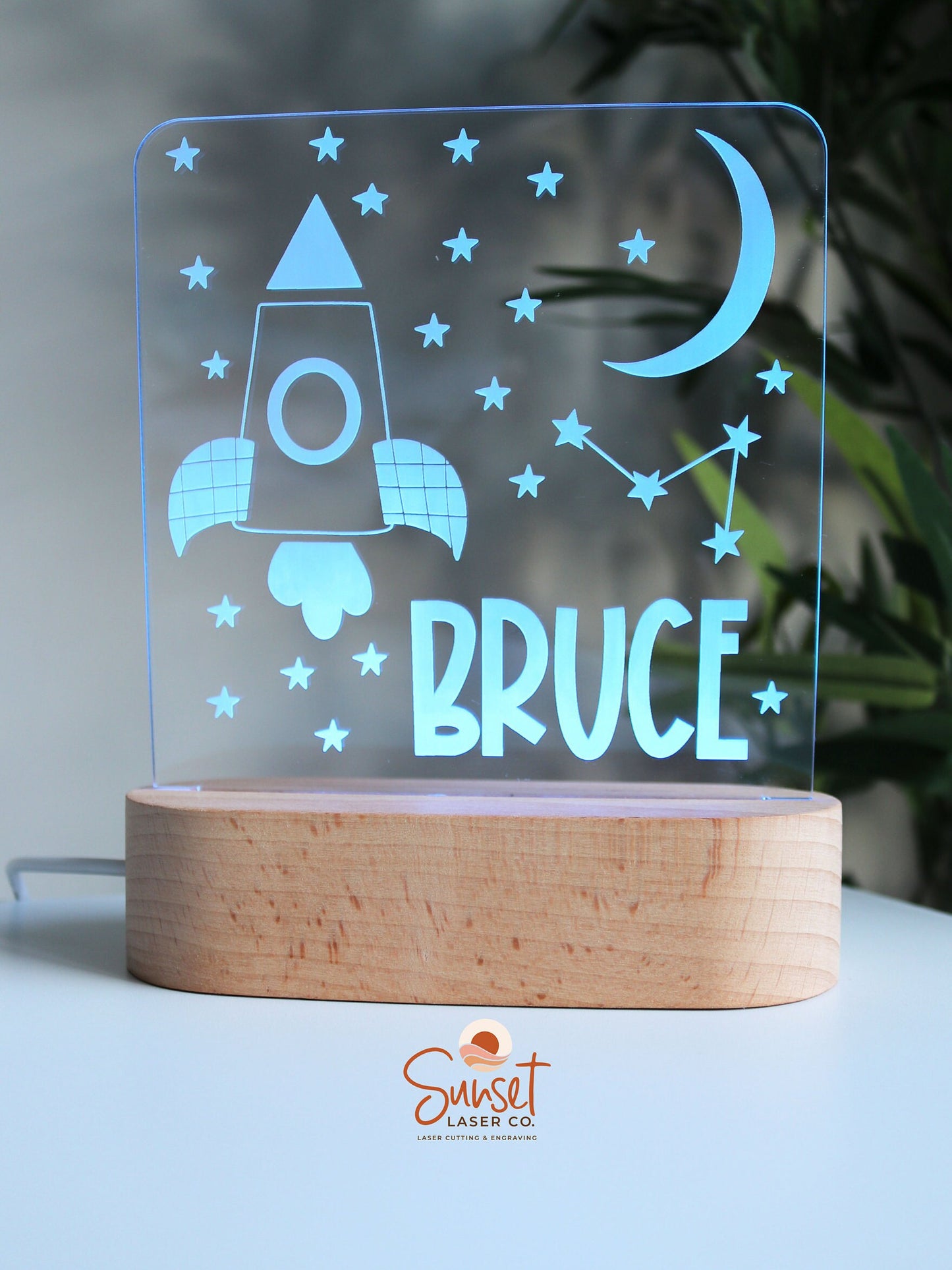 Wooden Space LED Night Light