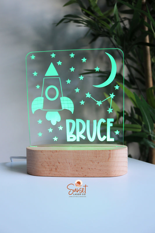 Wooden Space LED Night Light