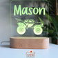 Wooden Personalised Night Light - Monster Truck