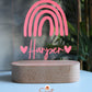 Wooden Personalised Night Light - Rainbow