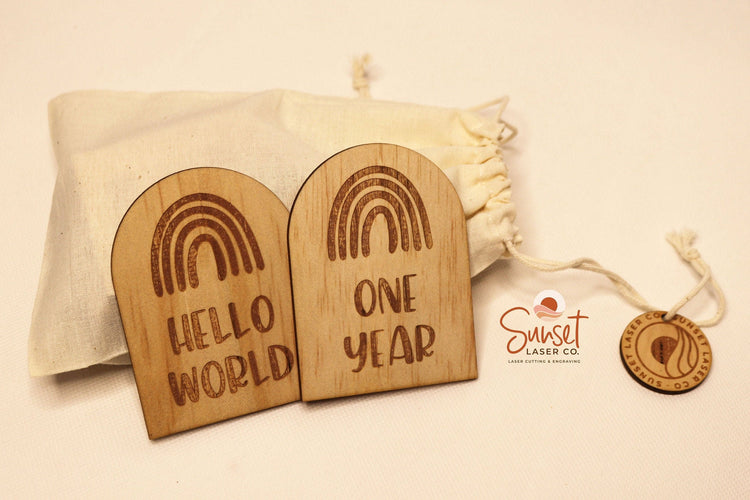 Rainbow Arch Baby Milestone Discs - Base Set