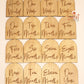 Wooden Arch Script Milestone Discs - Full Set