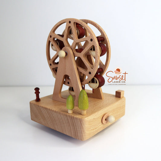 Personalised Wooden Musical Carousel - Ferris Wheel No Personalisation