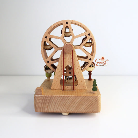 Personalised Wooden Musical Carousel - Ferris Wheel
