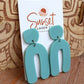 Acrylic Arch Earrings - Teal Tide
