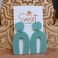Acrylic Arch Earrings - Teal Tide