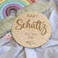 Pregnancy Announcement Plaque With Foliage Design 18cm