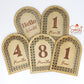 Wooden Rattan Baby Milestone Discs - Full Set