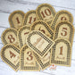 Wooden Rattan Baby Milestone Discs - Full Set