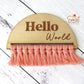 Macrame Baby Milestone Discs - Full Set Salmon