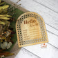 Rattan Baby Announcement Plaque