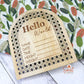 Rattan Baby Announcement Plaque