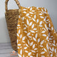 100% Cotton Baby Swaddle Wrap - Mustard Olive Leaves