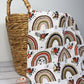 100% Cotton Baby Swaddle Wrap - Boho Floral Rainbows