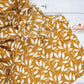 100% Cotton Baby Swaddle Wrap - Mustard Olive Leaves