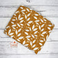 100% Cotton Baby Swaddle Wrap - Mustard Olive Leaves