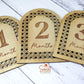 Wooden Rattan Baby Milestone Discs - Full Set