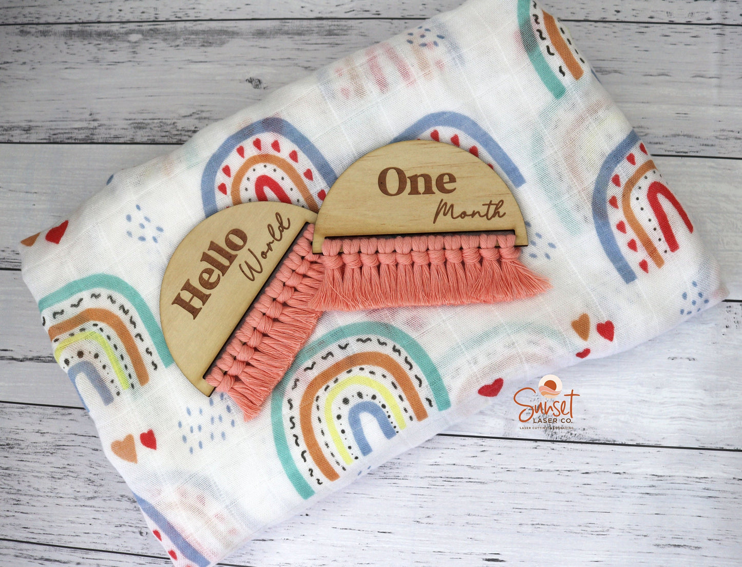 Macrame Baby Milestone Discs - Base Set