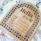 Rattan Baby Announcement Plaque