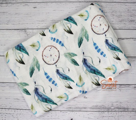 Bamboo Cotton Baby Swaddle Wrap - Dreamcatcher