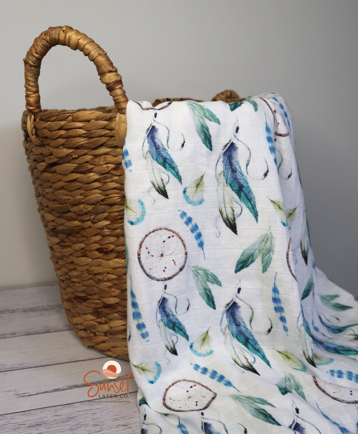 Bamboo Cotton Baby Swaddle Wrap - Dreamcatcher