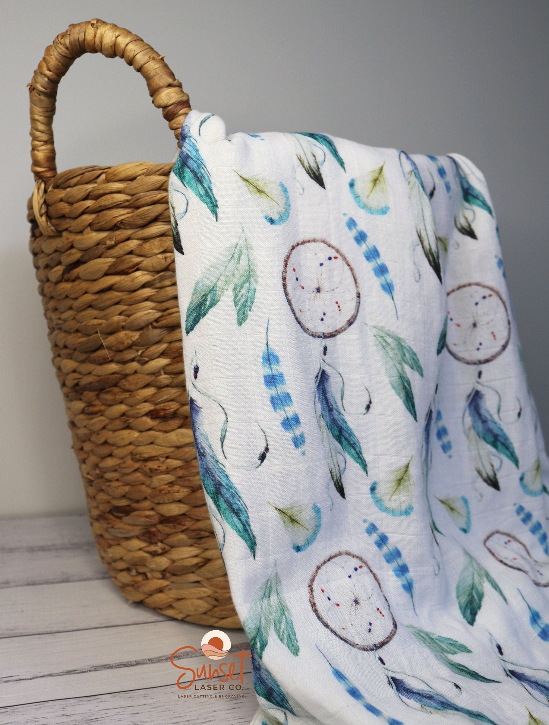 Bamboo Cotton Baby Swaddle Wrap - Dreamcatcher