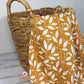 100% Cotton Baby Swaddle Wrap - Mustard Olive Leaves