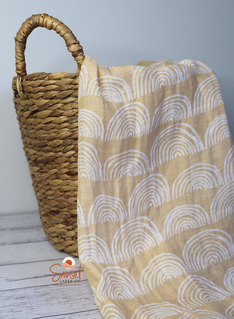 100% Cotton Baby Swaddle Wrap - Blush Arches