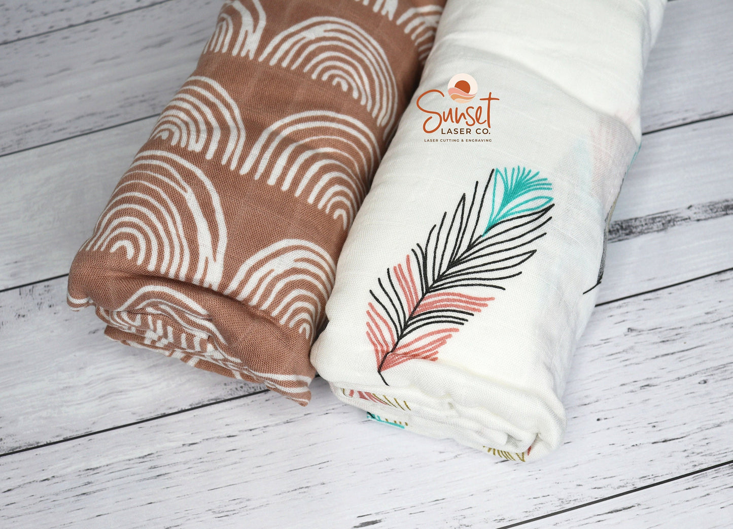 Bamboo Cotton Baby Swaddle Wrap - Blush Arches