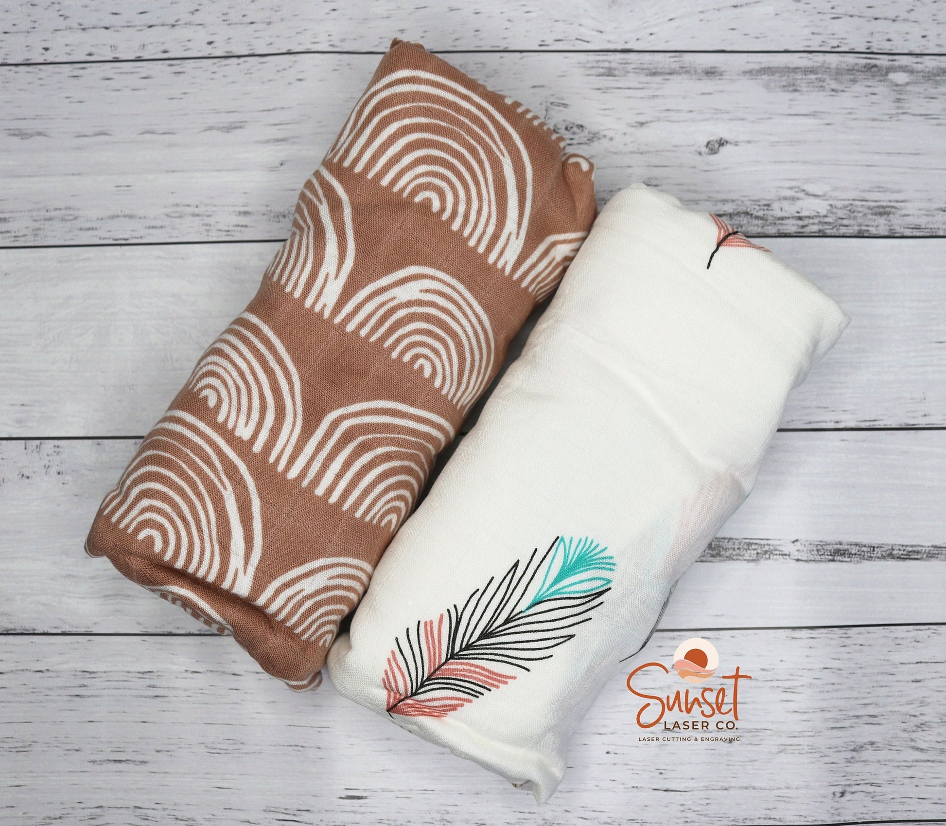 Bamboo Cotton Baby Swaddle Wrap - Blush Arches