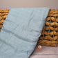 Soft Blue Bamboo Cotton Muslin Wrap Baby Swaddle