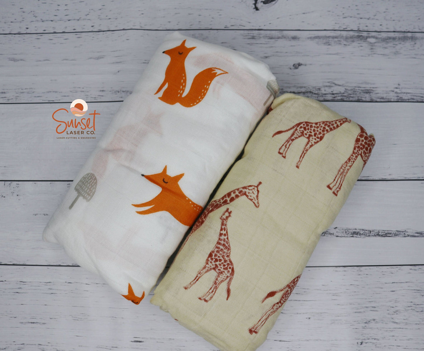 Bamboo Cotton Baby Swaddle Wrap - Giraffe