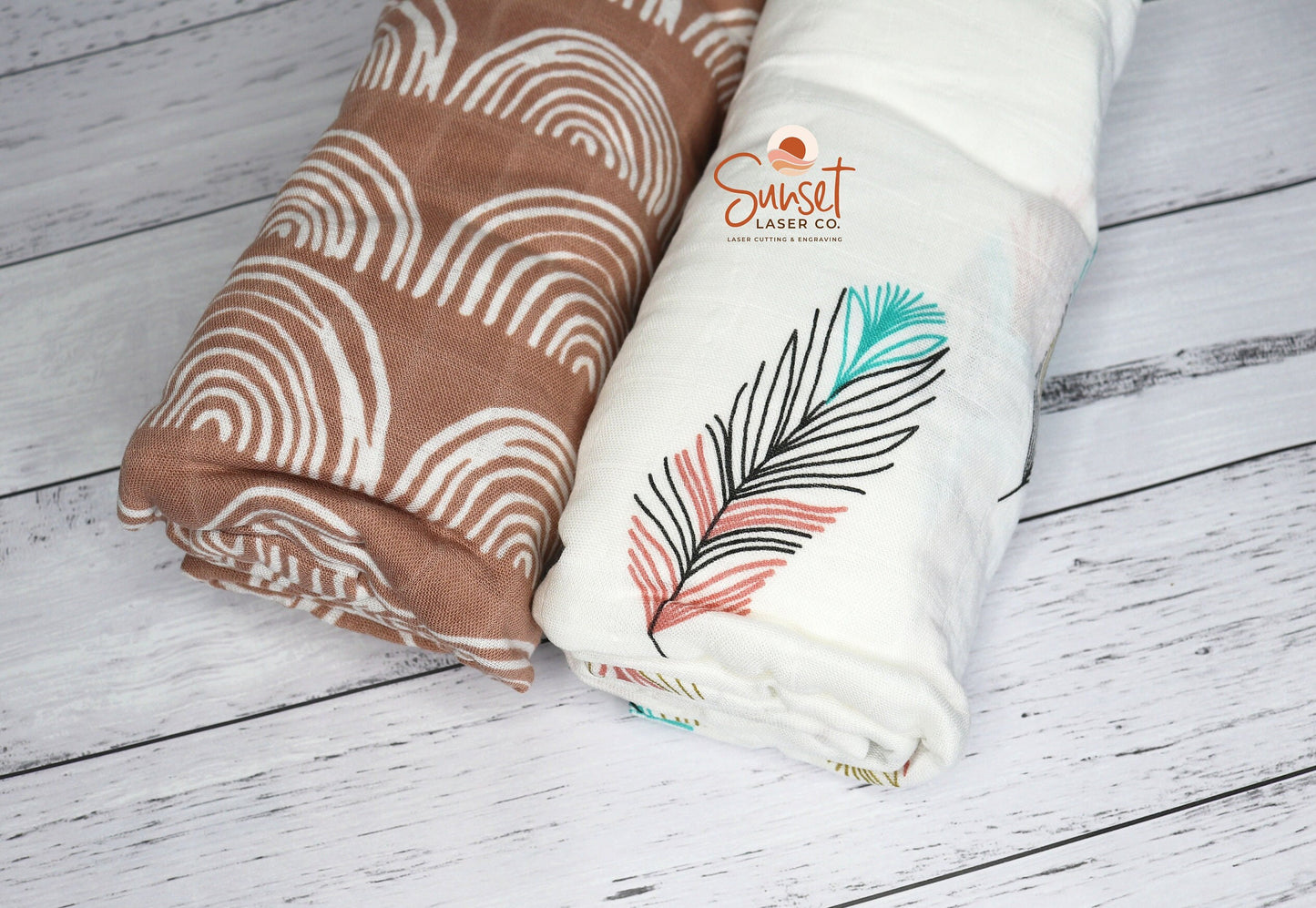 Bamboo Cotton Baby Swaddle Wrap - Feather