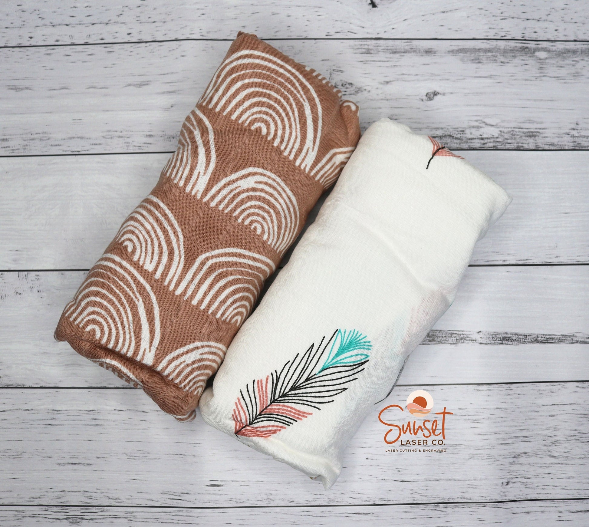 Bamboo Cotton Baby Swaddle Wrap - Feather