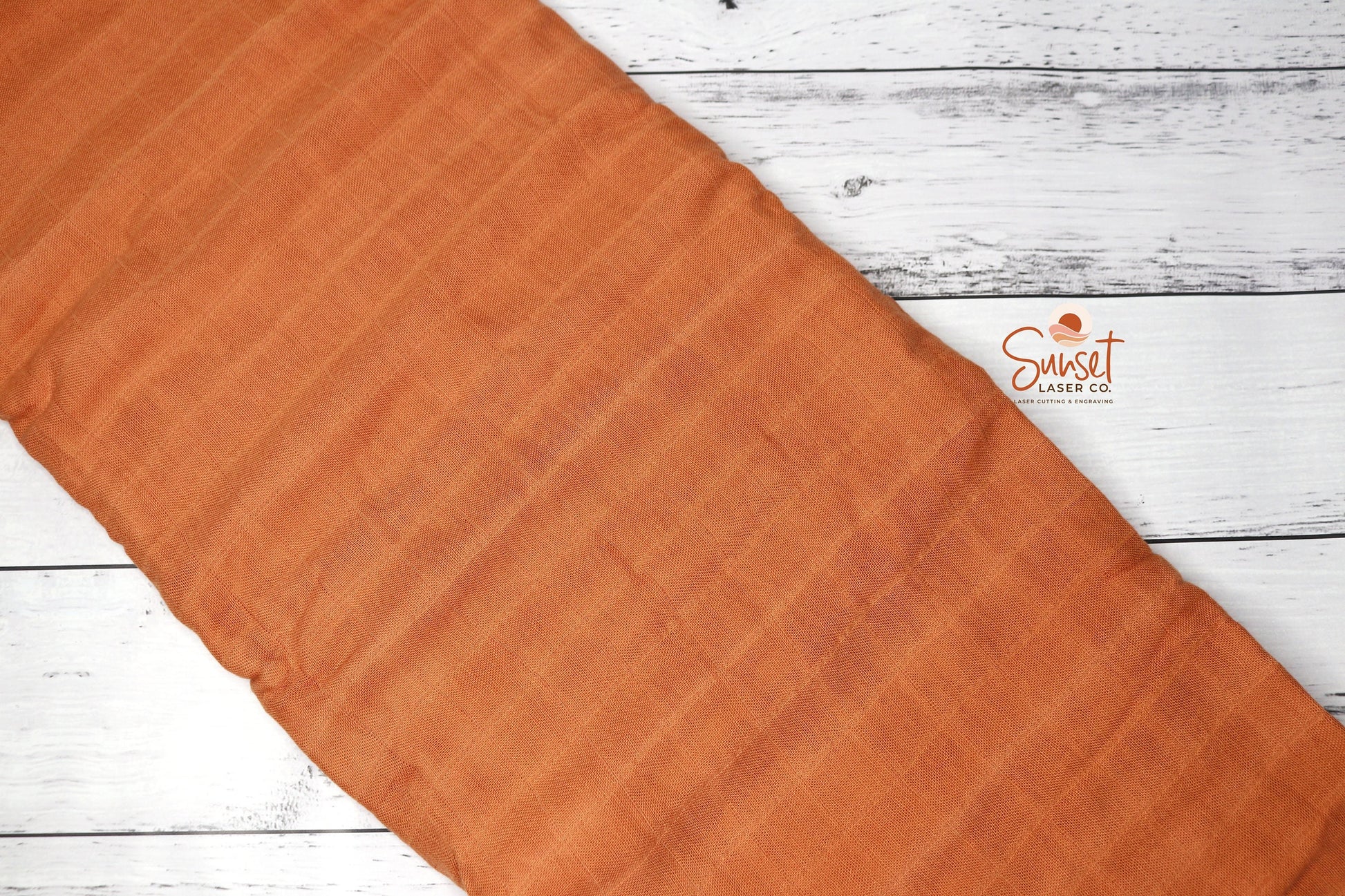 Orange Bamboo Cotton Baby Muslin Wrap