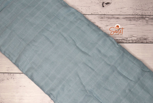 Soft Blue Bamboo Cotton Muslin Wrap Baby Swaddle