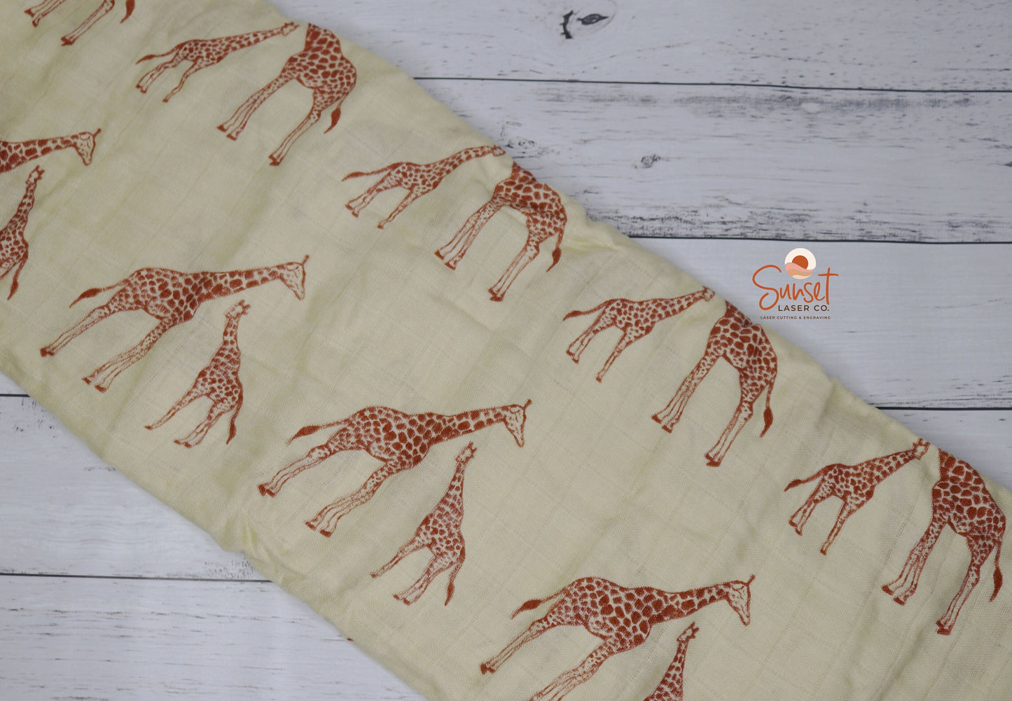 Bamboo Cotton Baby Swaddle Wrap - Giraffe