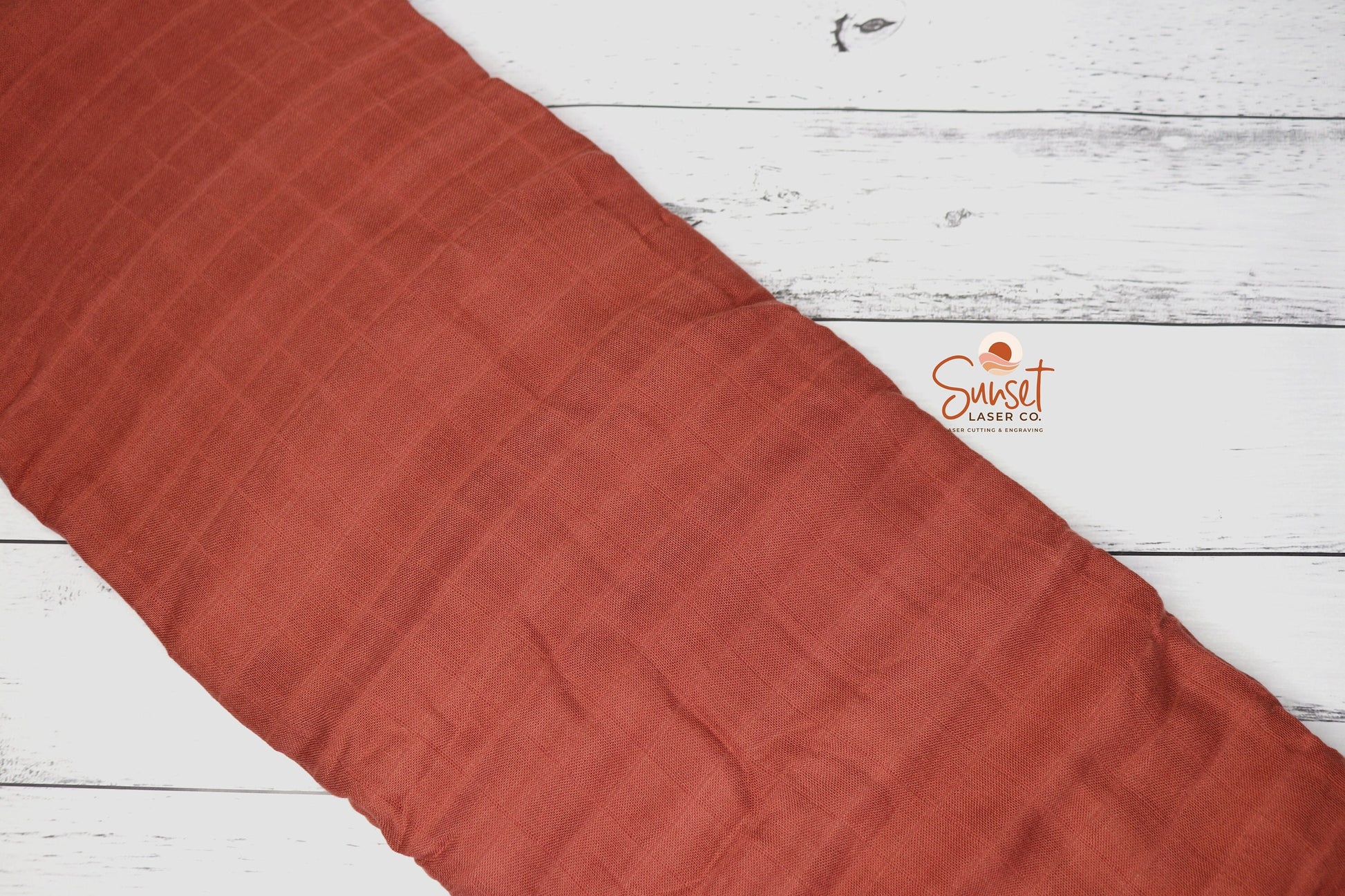 Bamboo Cotton Baby Muslin Wrap - Rust