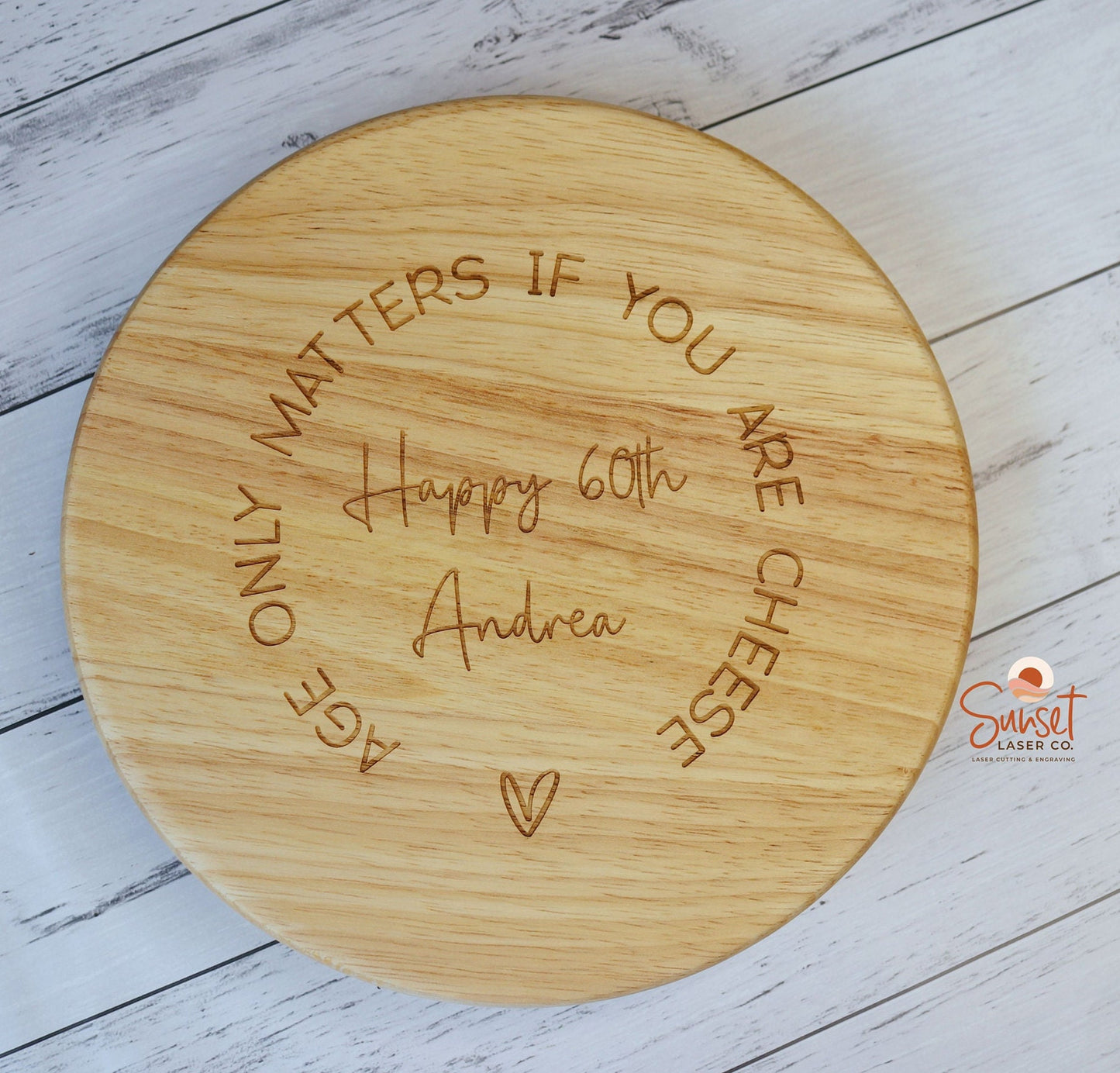 Personalised Wooden Cheese Board & Knife Set